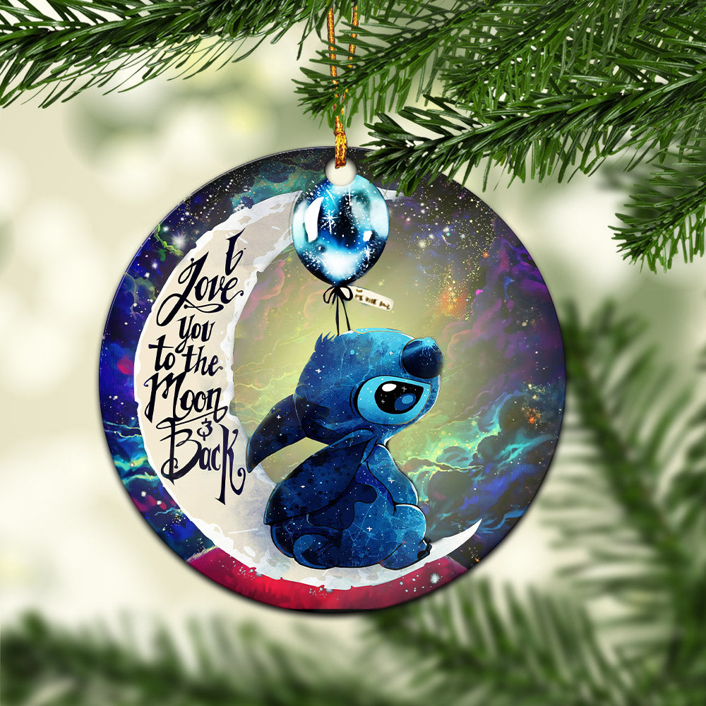 Love You To The Moon Galaxy  Ornament Perfect Holiday Gift