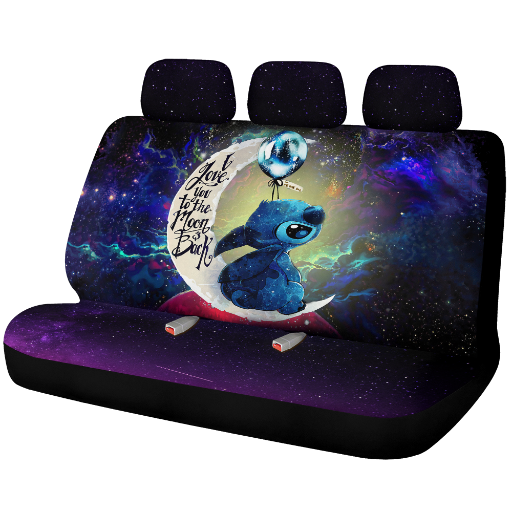 Love You To The Moon Galaxy Car Back Seat Covers Premium Decor