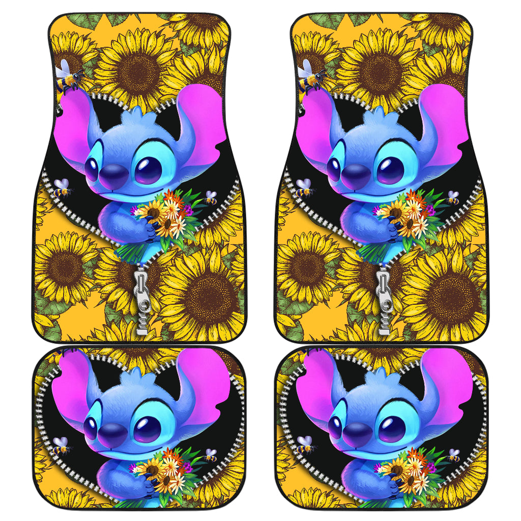 Sunflower Zipper Car Floor Mats | Stylish Car Accessories