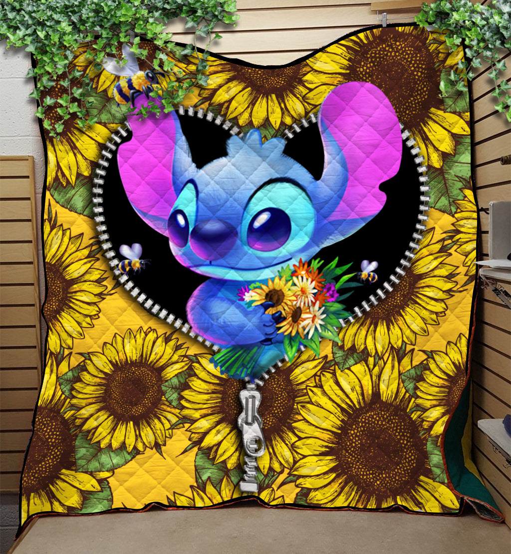 Sunflower Stitch Quilt Blanket for Cozy Comfort and Decor