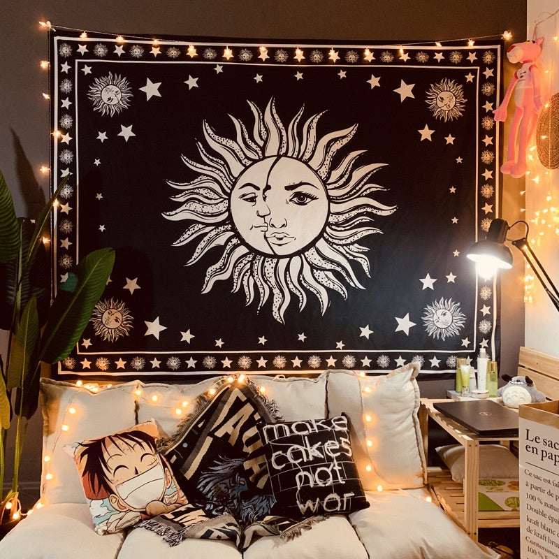 Sun and Moon Mandala Wall Hanging Tapestry Room Decor