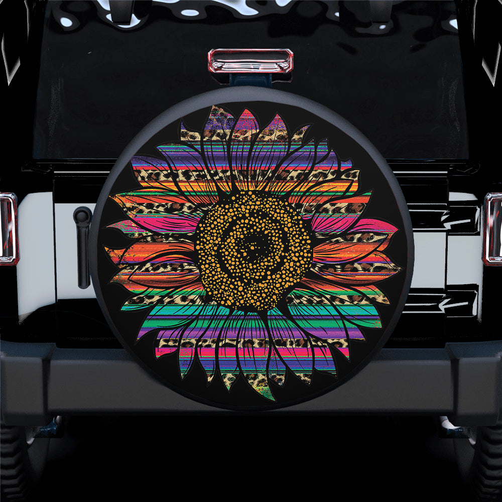 Sunflower Decor for Campers, Jeep Spare Tire Cover Gift