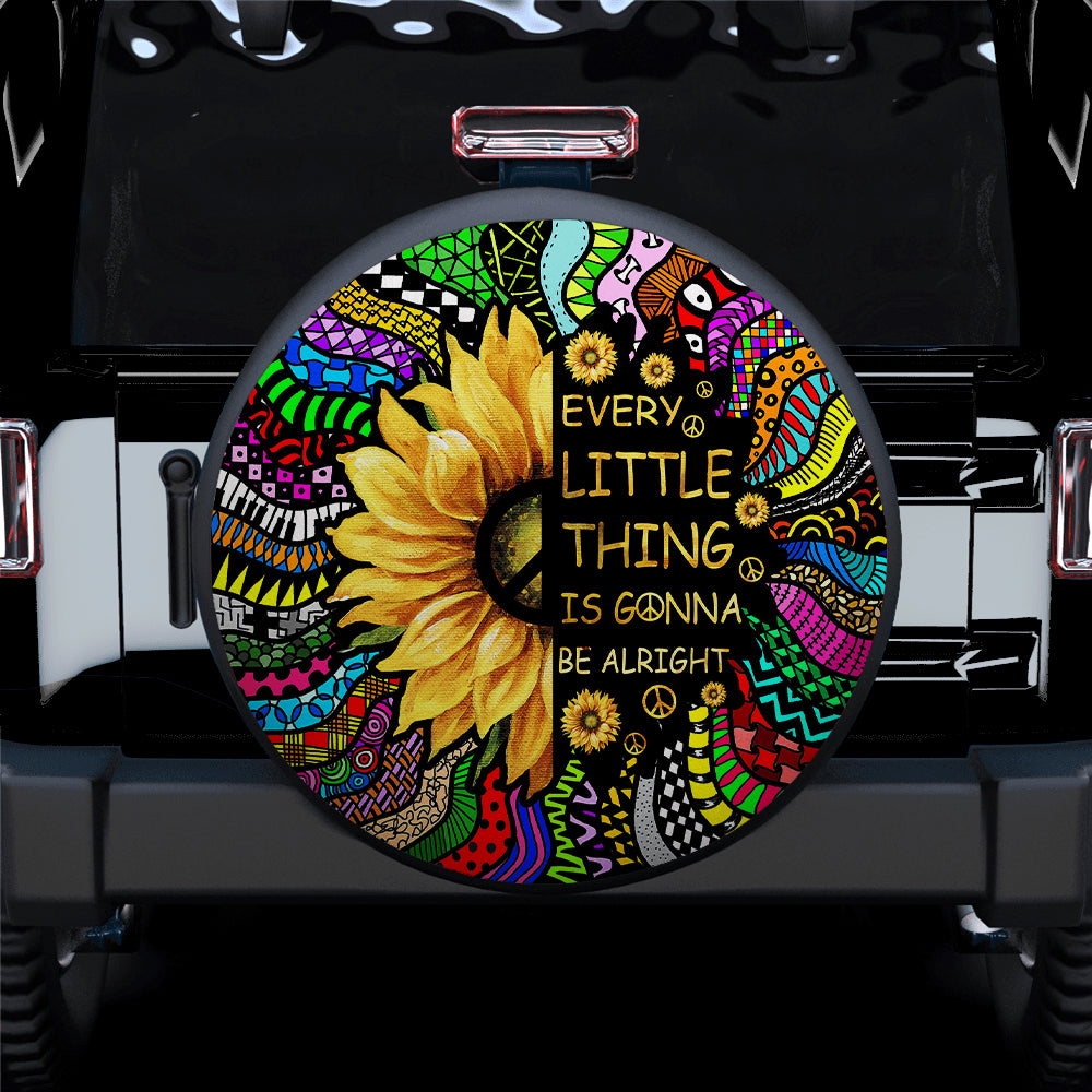 Colorful Sunflower Jeep Spare Tire Covers Gift for Campers