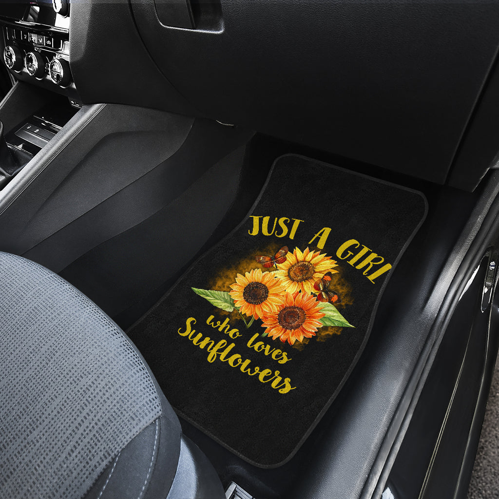 Sunflower Car Mats Set of 4 for Girls Who Love Sunflowers