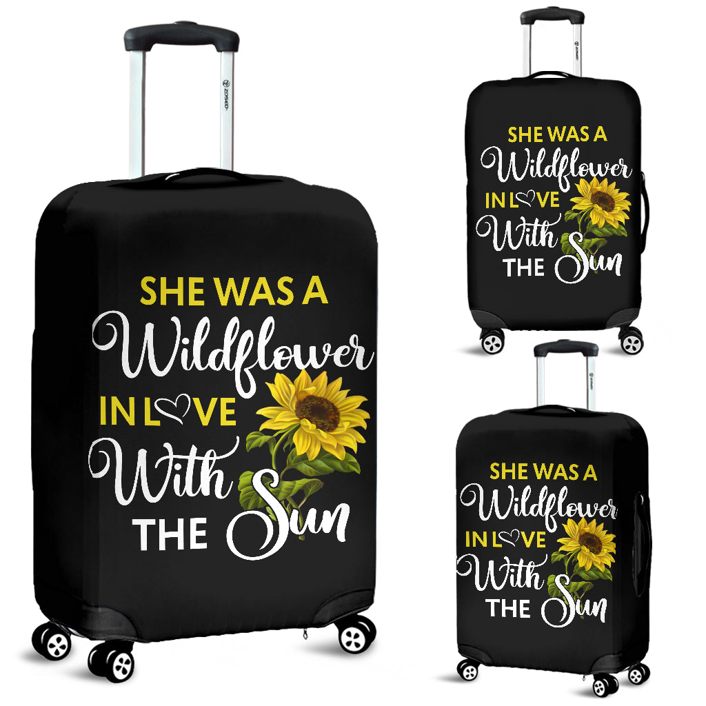 Wildflower Sunflowers Luggage Cover Suitcase Protector