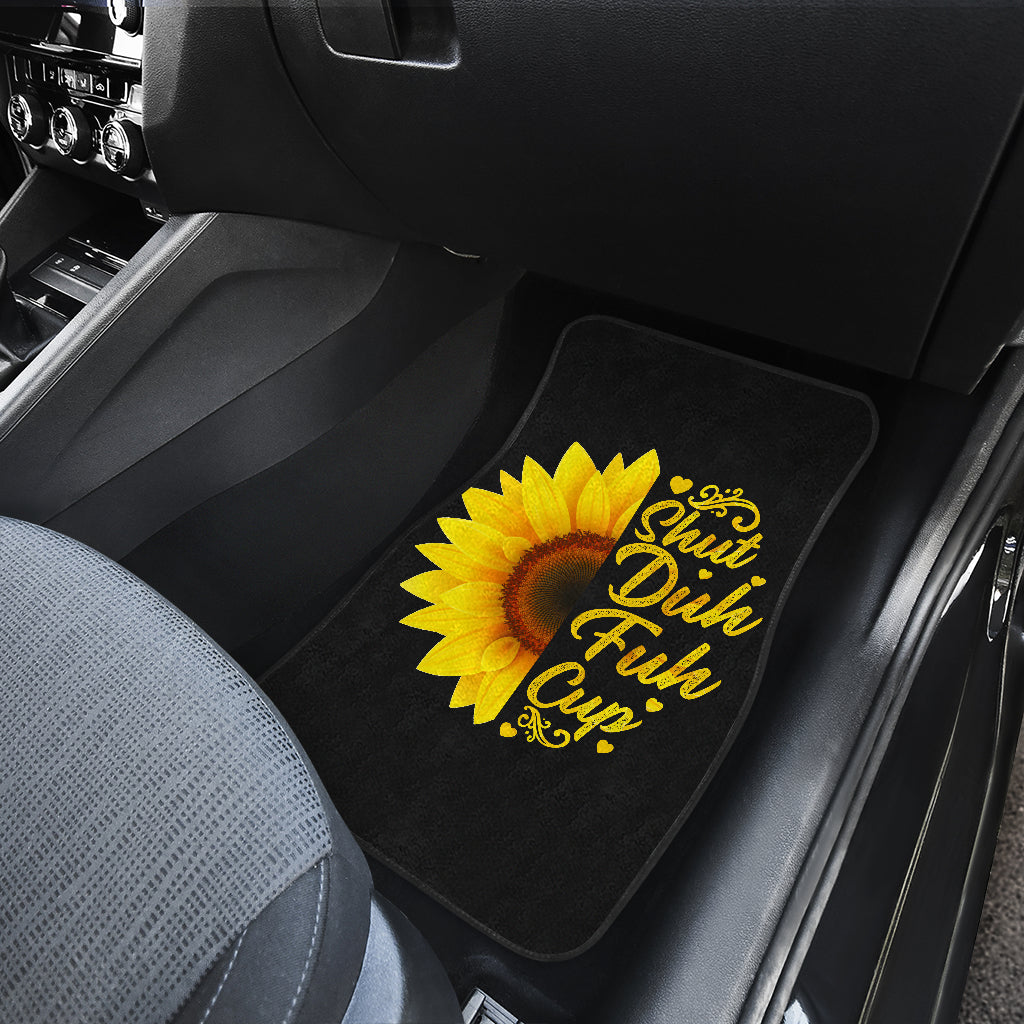Sunflower Front and Back Car Mats Set of 4 for Vehicle Interior