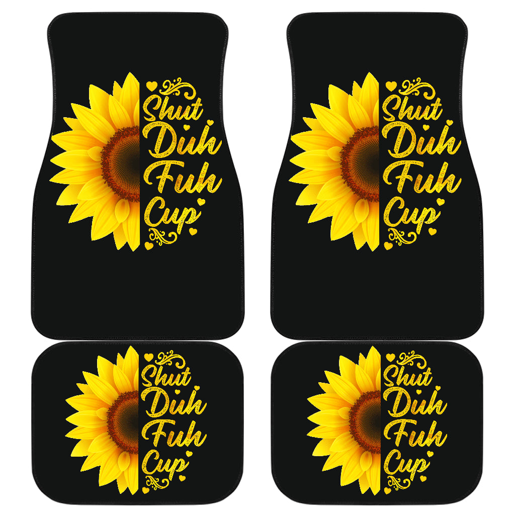 Sunflower Front and Back Car Mats Set of 4 for Vehicle Interior
