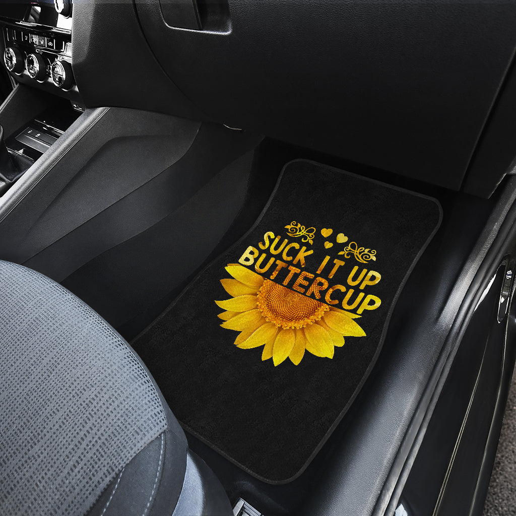 Sunflower Car Mats Set of 4 for Front and Back Protection