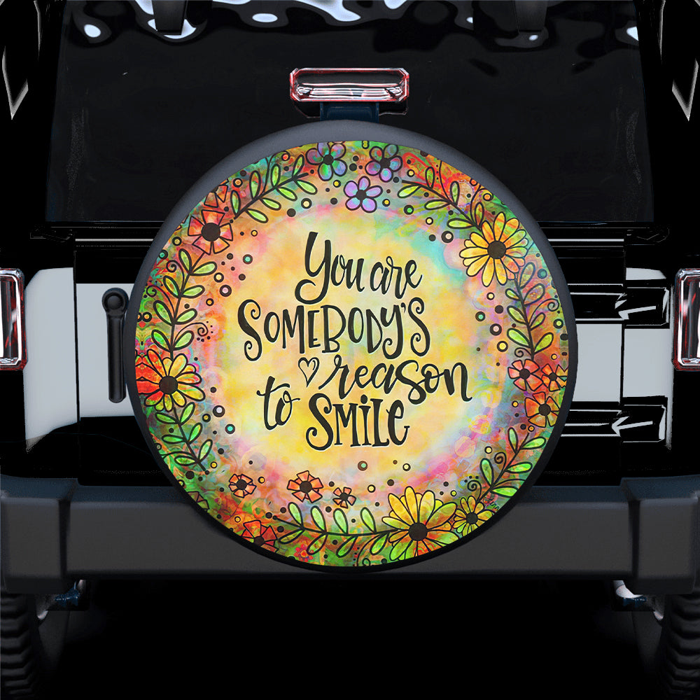 Sunshine Hippie Jeep Spare Tire Cover Gift for Campers and Travelers