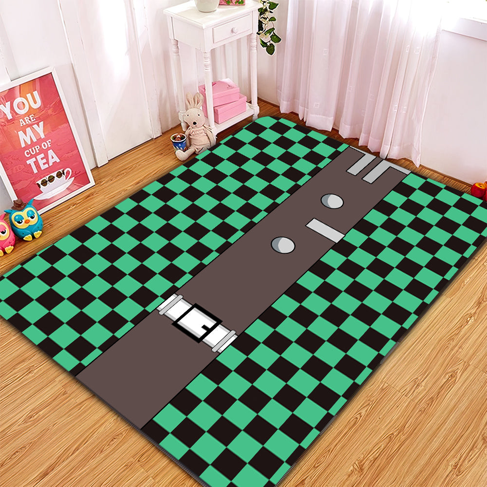 Demon Slayer Tanjiro Rectangle Rug Carpet Home Room Decor 7782