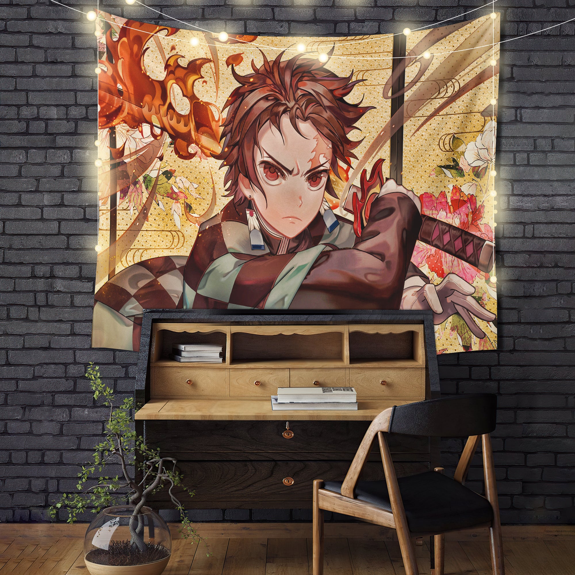 Tanjiro Demon Slayer Wall Art Tapestry for Room Decor - AnimeBape