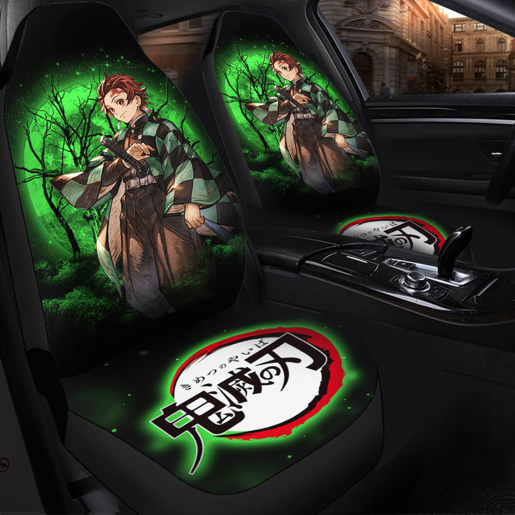 Tanjiro Moonlight Premium Custom Car Seat Covers for Protection