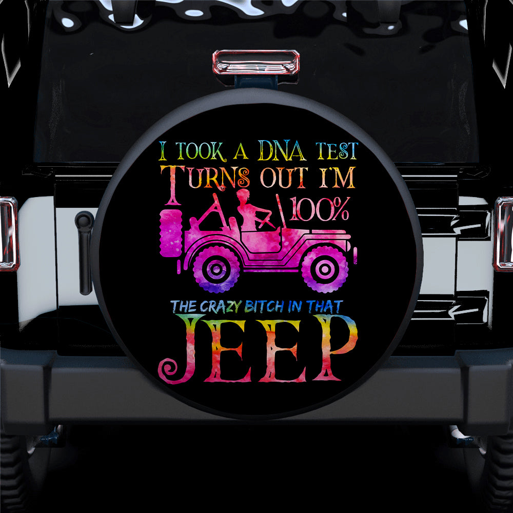 Crazy Pink Girl Jeep Spare Tire Cover Gift for Campers