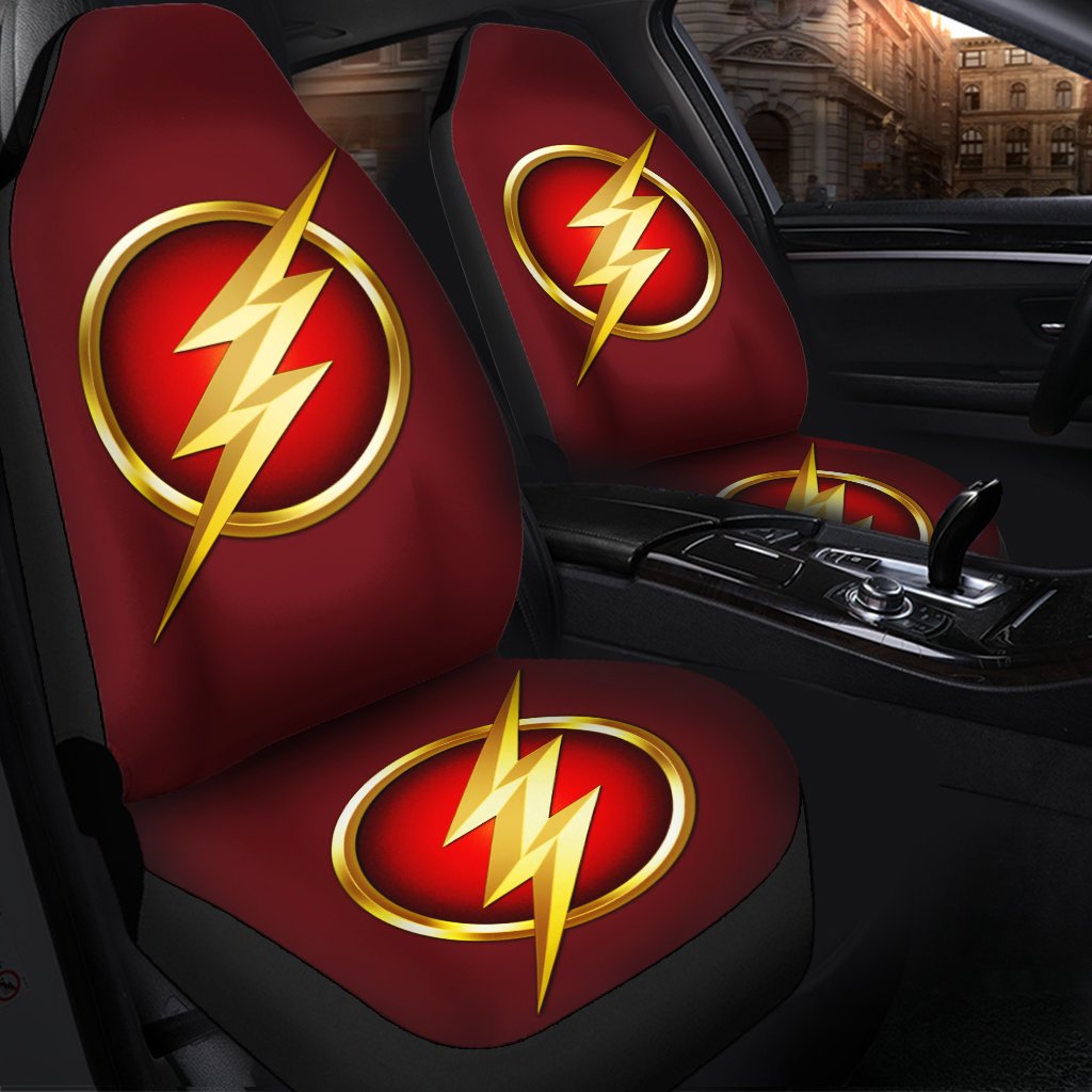 The Flash Logo Custom Car Seat Covers Premium Decor Protectors