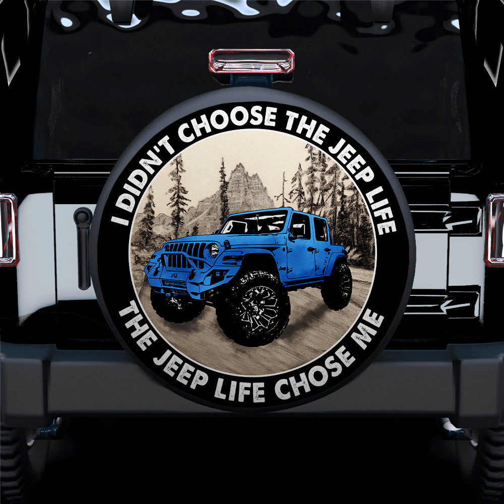 Blue Jeep Life Spare Tire Cover - Gift for Campers and Jeep Lovers