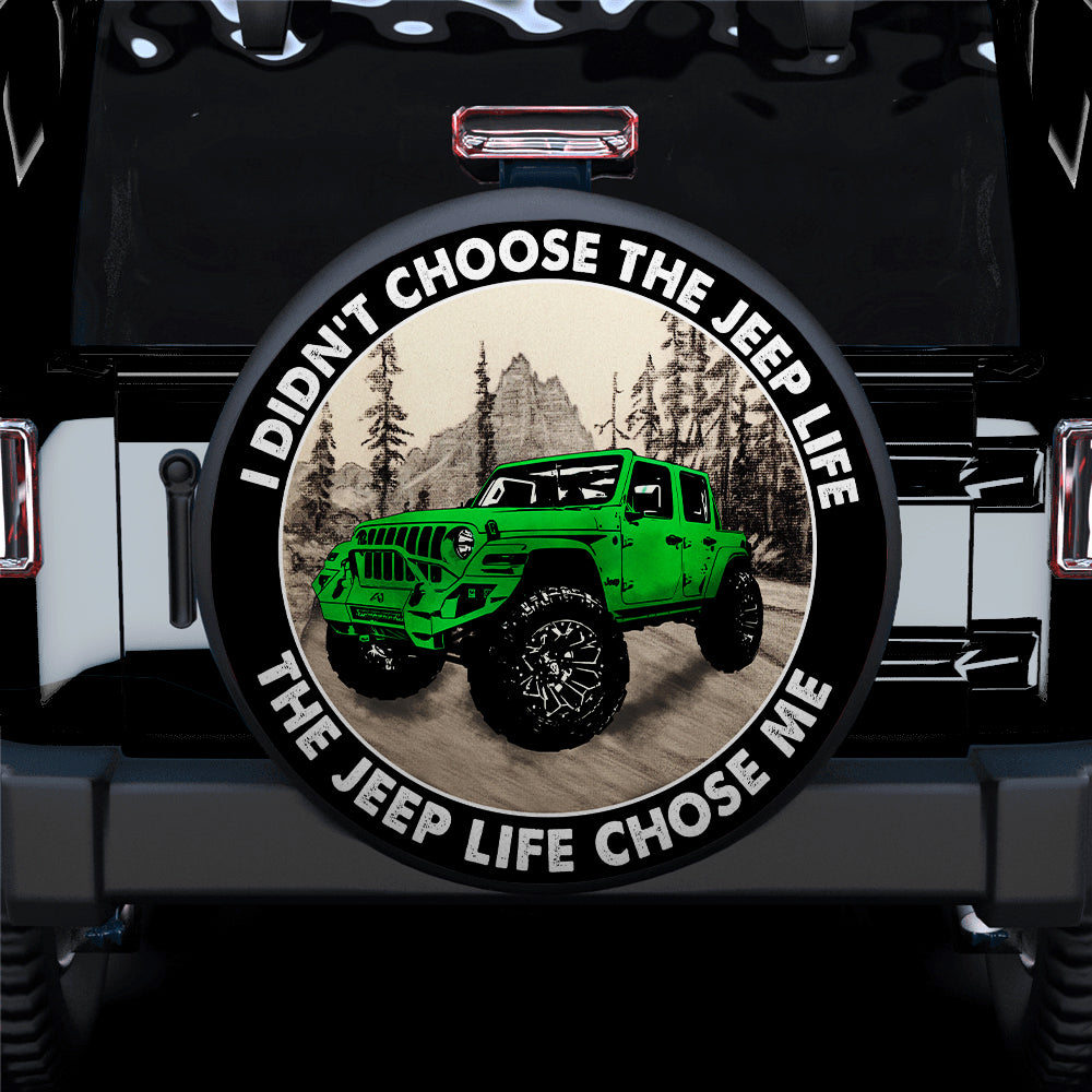 Jeep Life Gift Green Spare Tire Cover for Campers and Jeep Owners