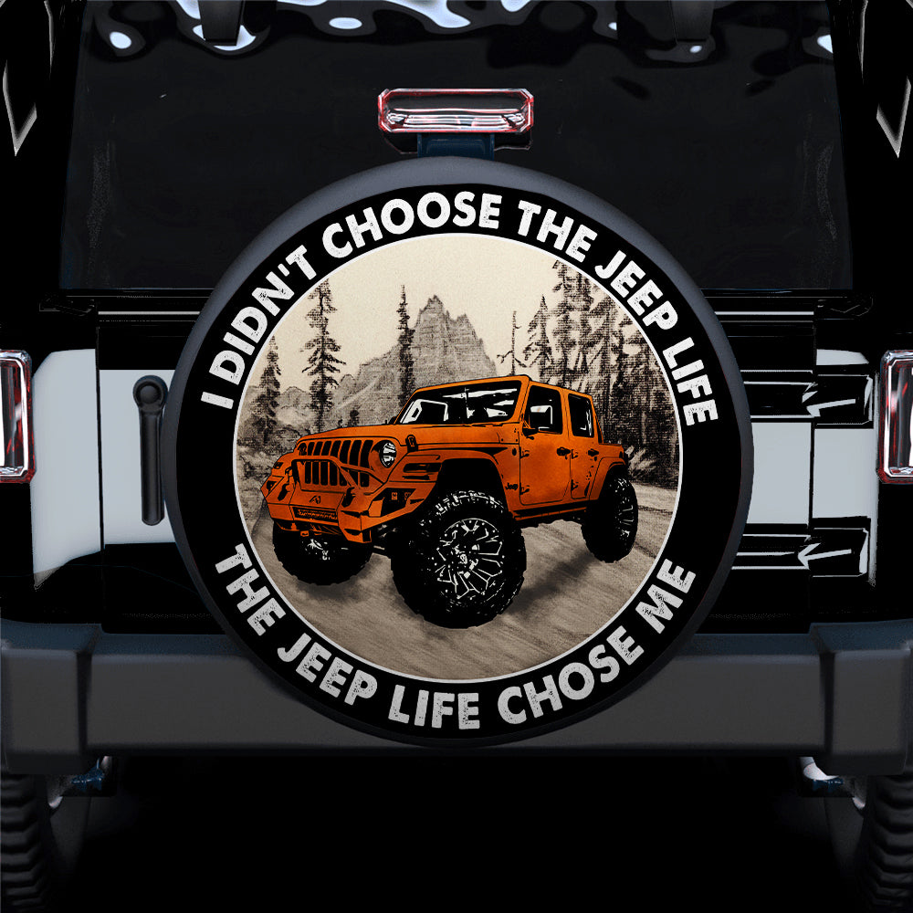 Jeep Life Gift for Campers - Orange Jeep Car Spare Tire Covers