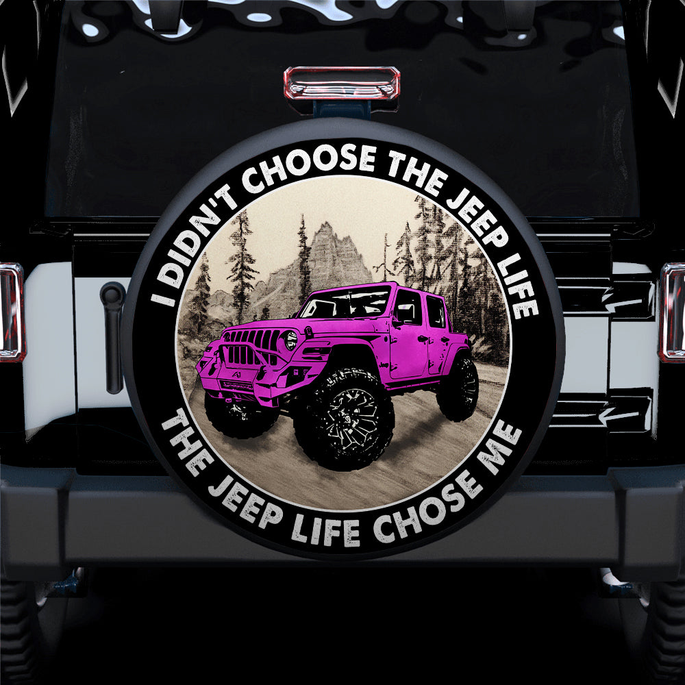 Pink Jeep Tire Cover - The Jeep Life Chose Me Gift for Campers