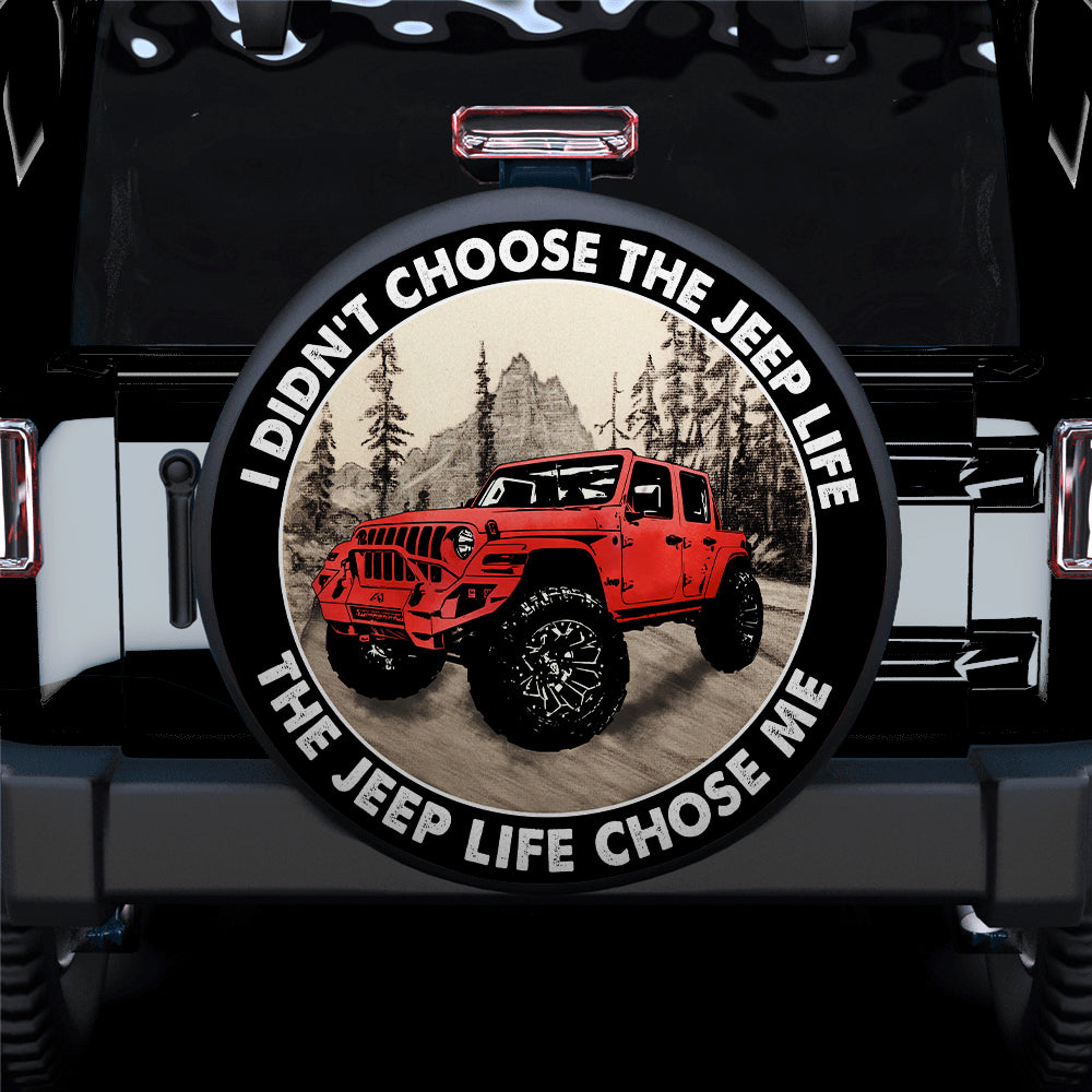Jeep Life Gift for Campers - Red Jeep Car Spare Tire Covers
