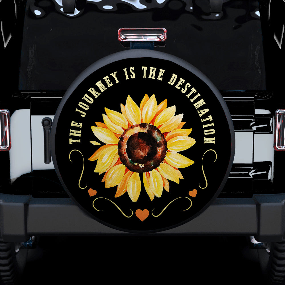 Journey Is The Destination Jeep Spare Tire Cover for Campers