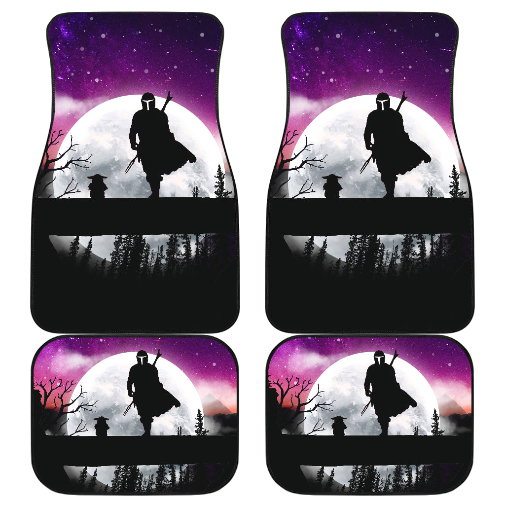 Mandalorian Baby Yoda Car Floor Mats Night Sky Accessories
