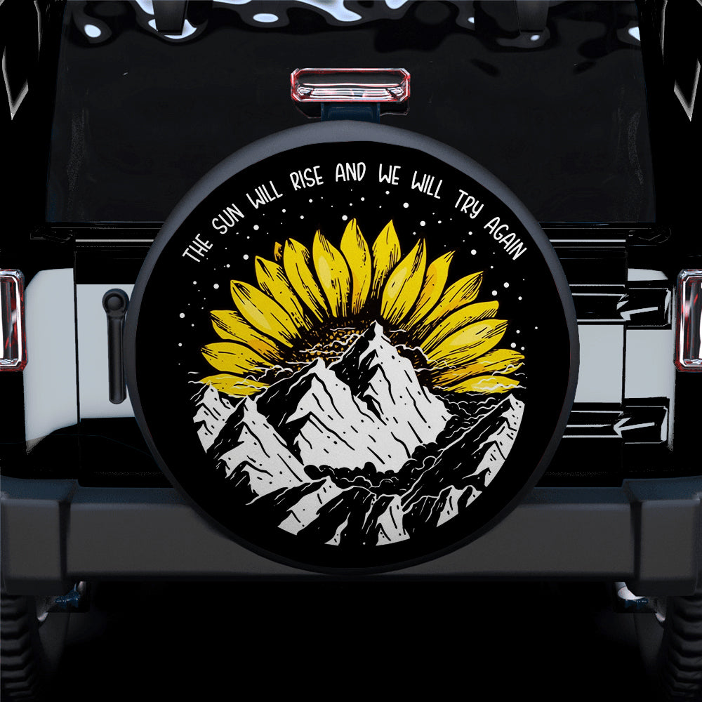 Sunrise Jeep Tire Cover for Campers - Car Spare Tire Accessory