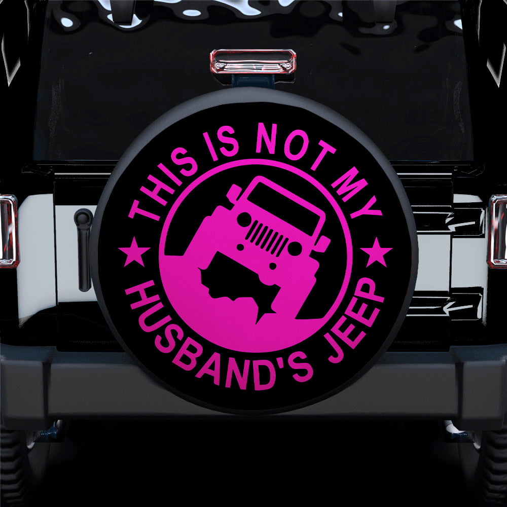 This Is Not My Husband Pink Jeep Spare Tire Cover Gift for Campers