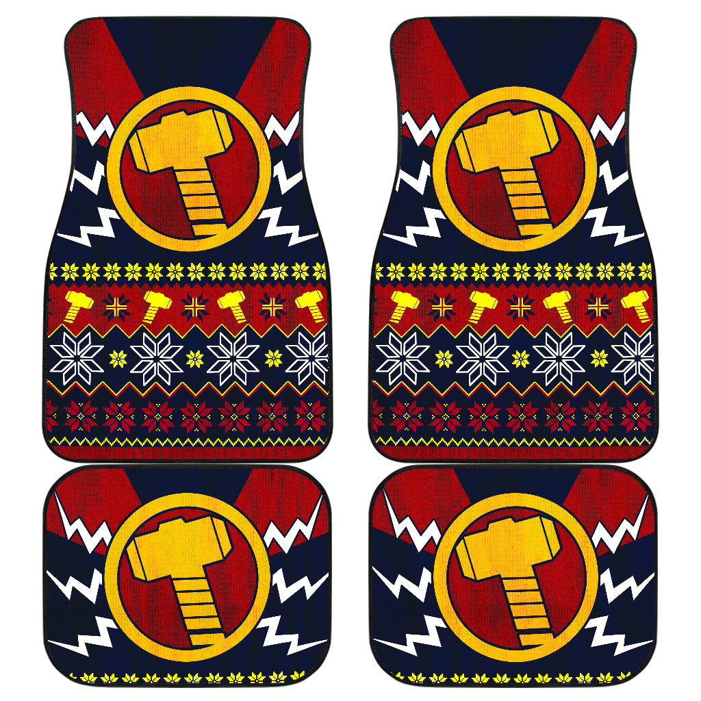 Thor Mjolnir Hammer Car Floor Mats for Christmas Car Accessories