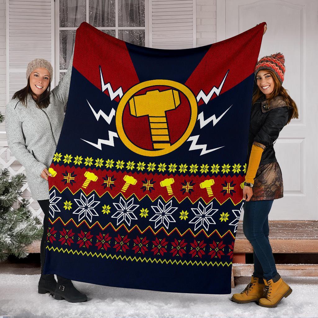 Thor Mjolnir Christmas Blanket Custom Home Decor Gift