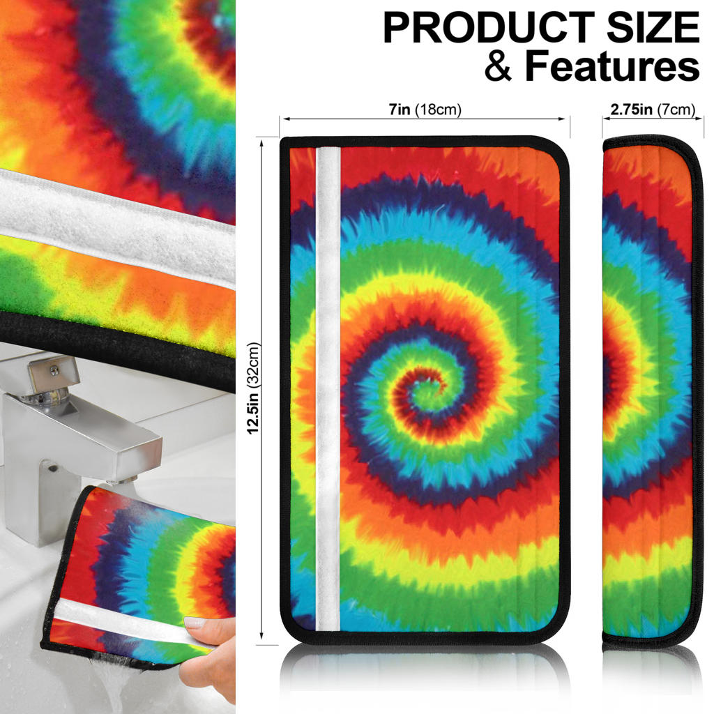 Yellow Tie Dye Car Seat Covers
