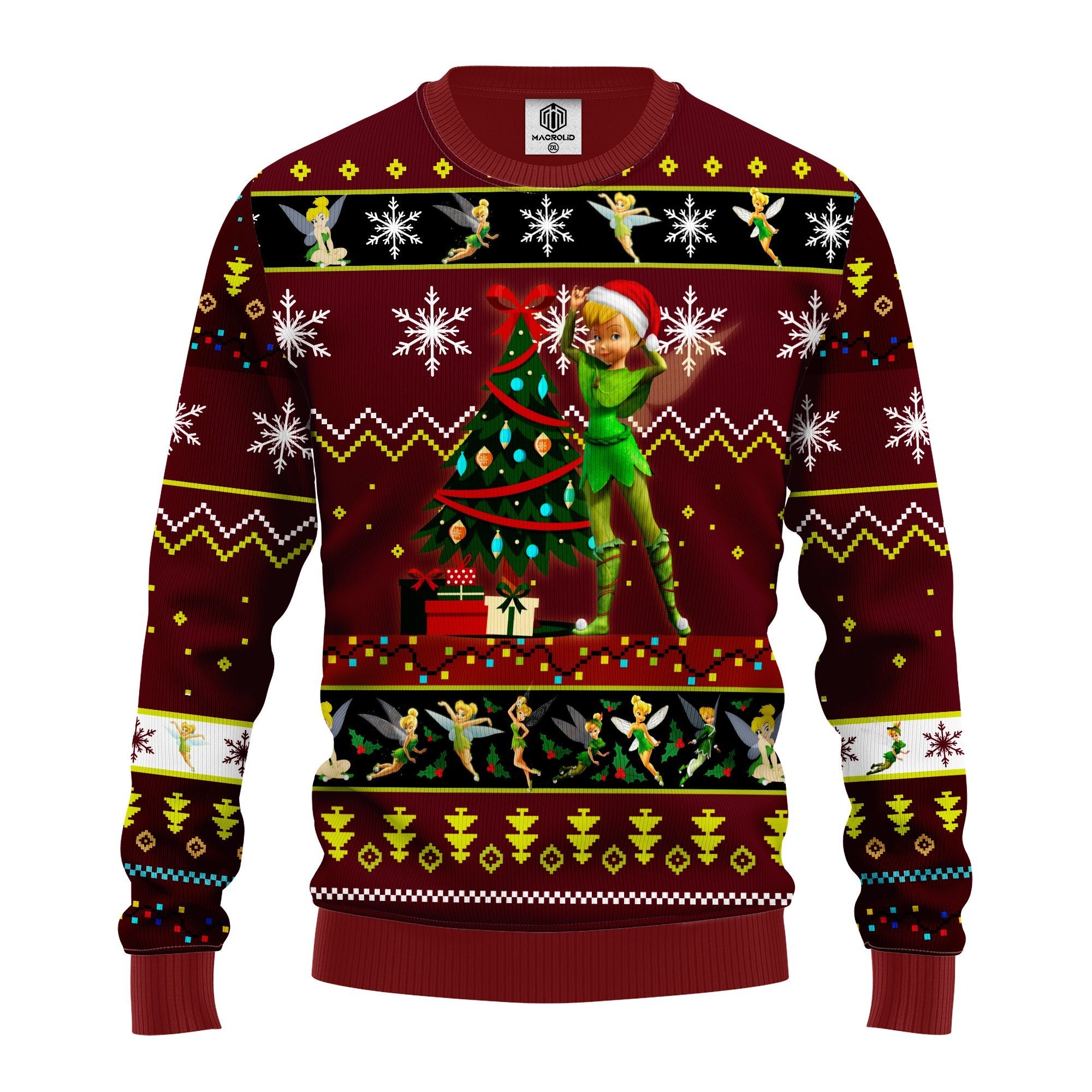 Tinker Bell Red Ugly Christmas Sweater - Great Thanksgiving Gift