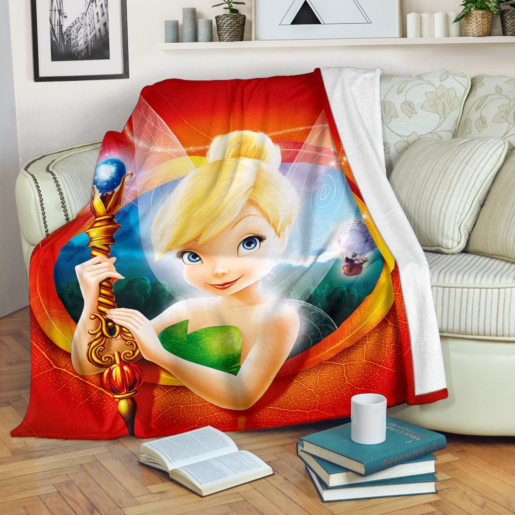 Tinkerbell Fairy Fleece Blanket for Kids and Toddlers