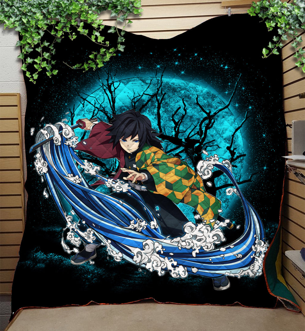 Tomioka Giyuu Moonlight Blanket Quilt for Cozy Comfort