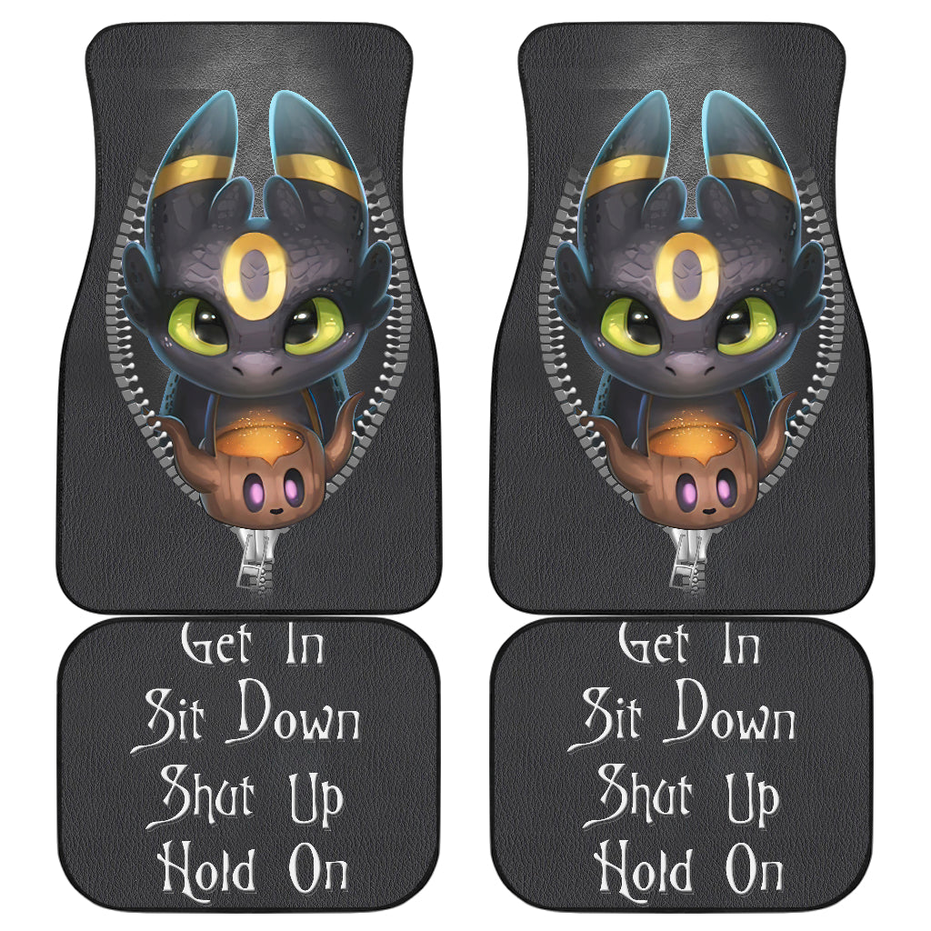 Toothless Halloween Car Accessories Zipper Sit Down Floor Mats