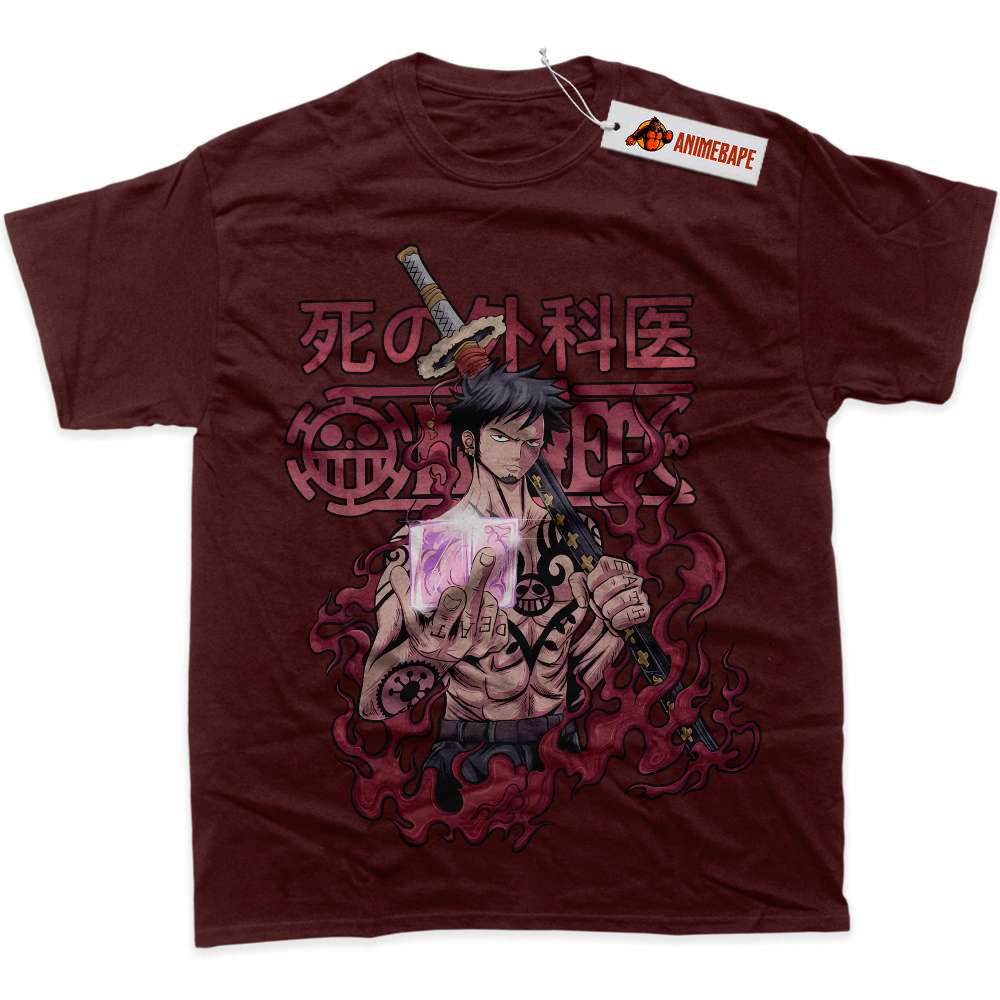 One Piece Trafalgar D Water Law Anime Graphic T-Shirt, Mens Shirt