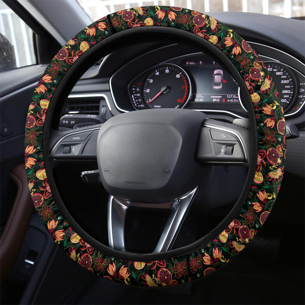 Tropical Forest Car Steering Wheel Cover - Premium Quality
