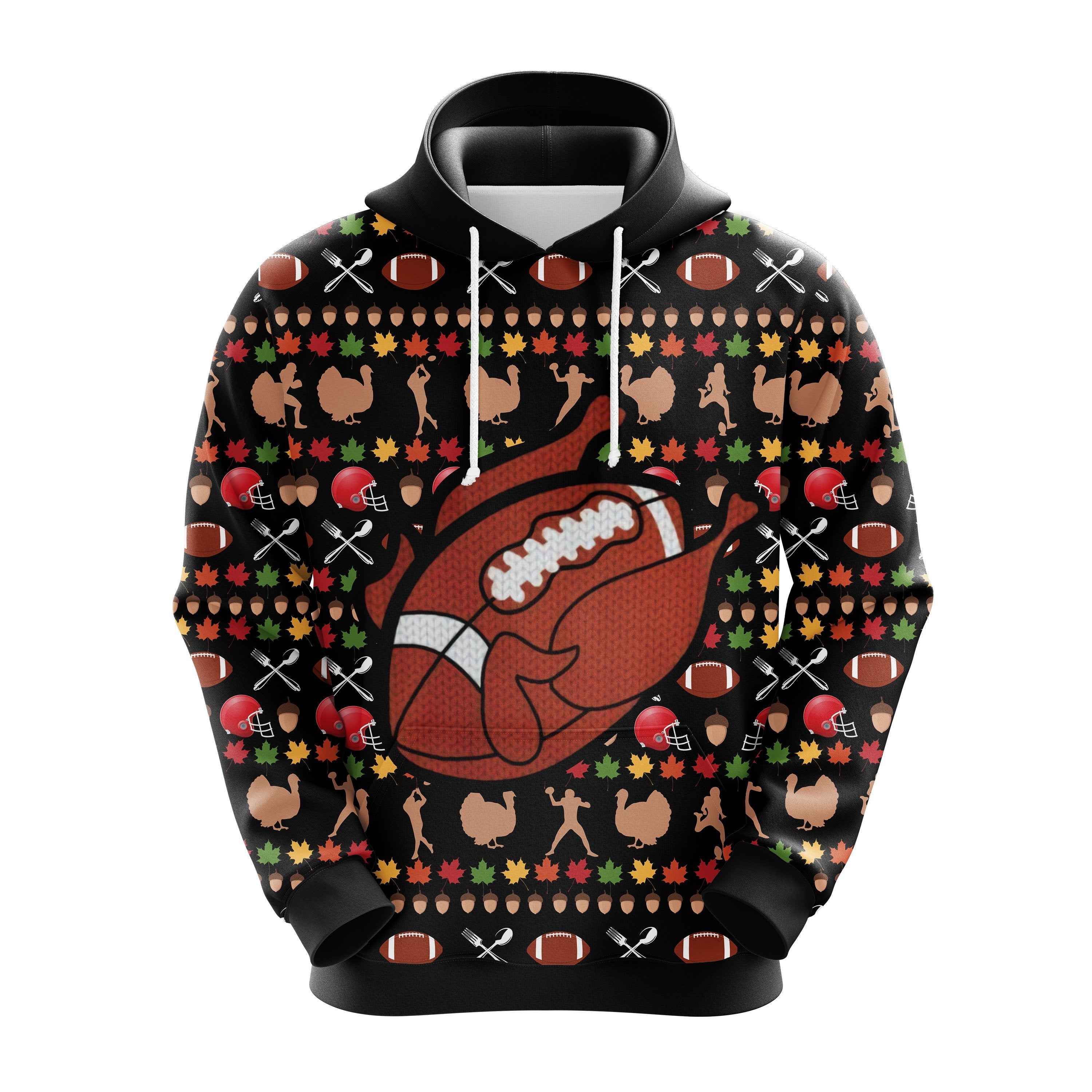 Cute Turkey Christmas Hoodie - Funny Ugly Sweater Gift Idea