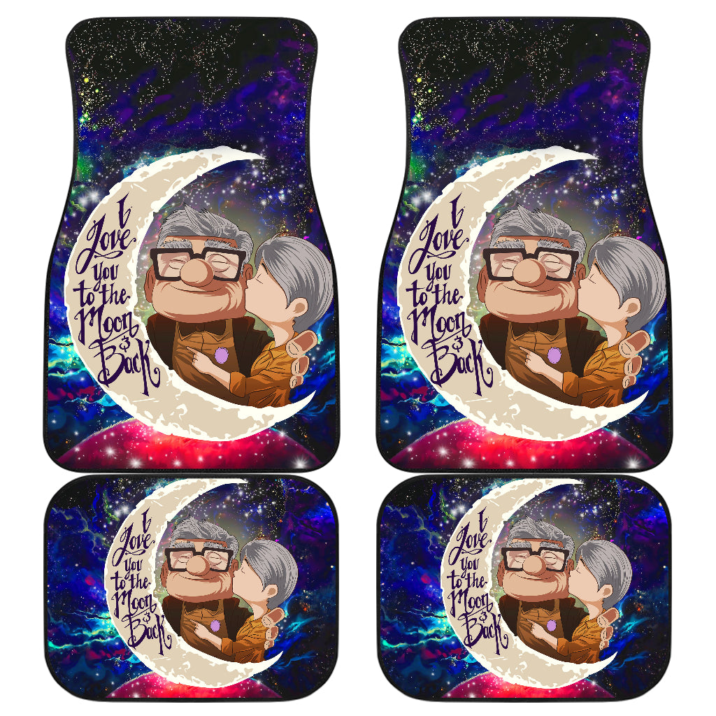 Love You To The Moon Galaxy Car Mats for Couples Up