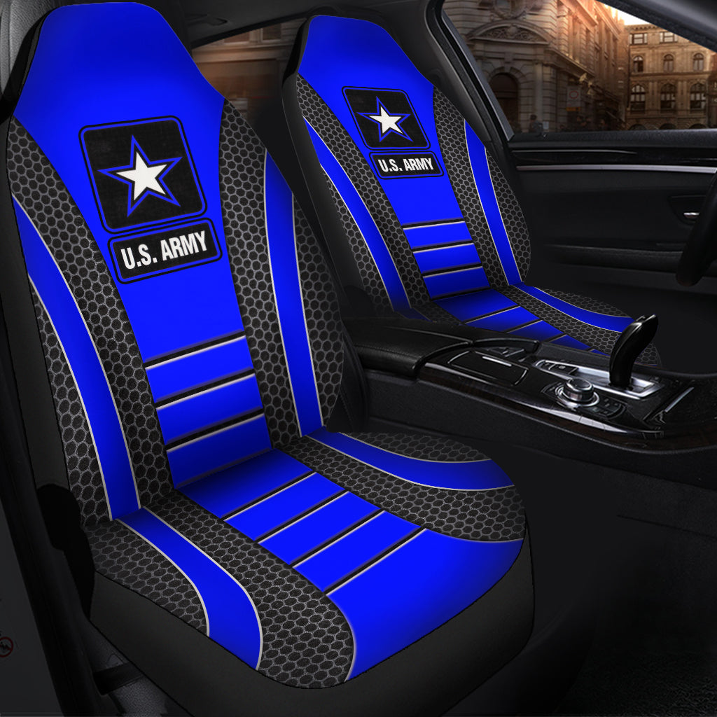 US ARMY Blue Custom Car Seat Covers Premium Decor Protectors AnimeBape