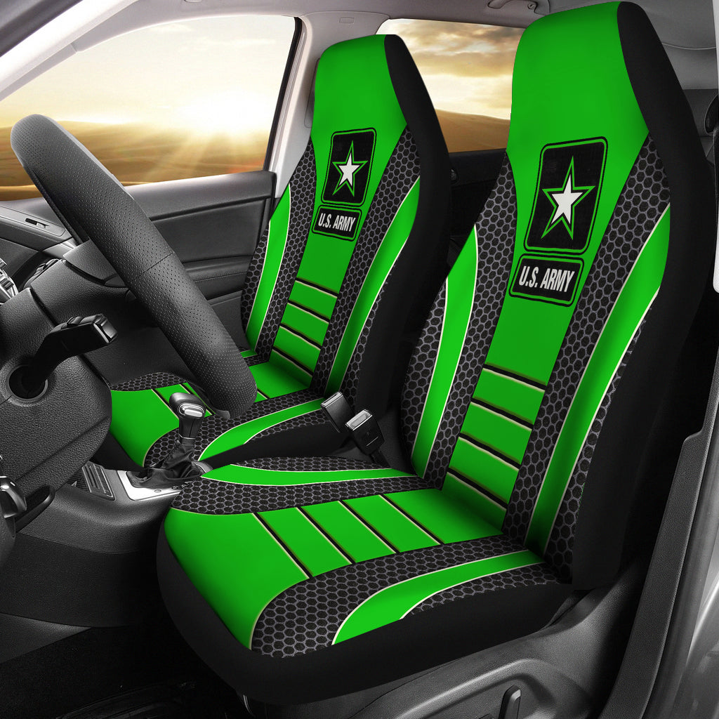 US ARMY Green Custom Car Seat Covers For Protection And Decor AnimeBape