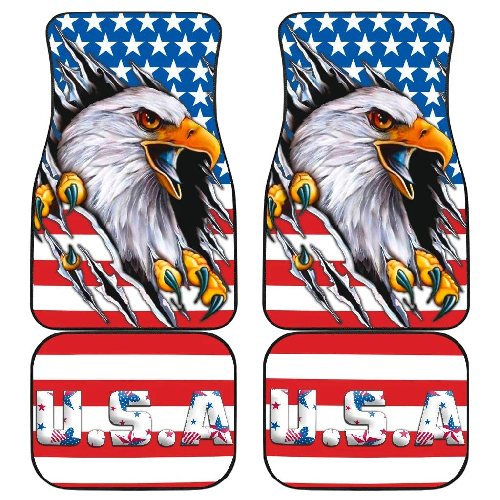 Bald Eagle US Independence Day Car Floor Mats Accessories