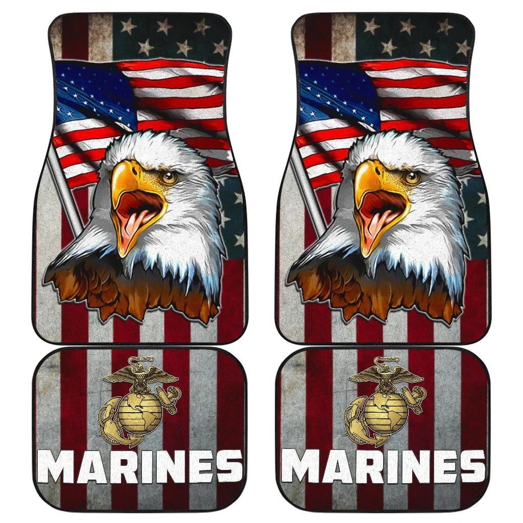 Eagle Independence Day Car Floor Mats - God Bless America Accessories