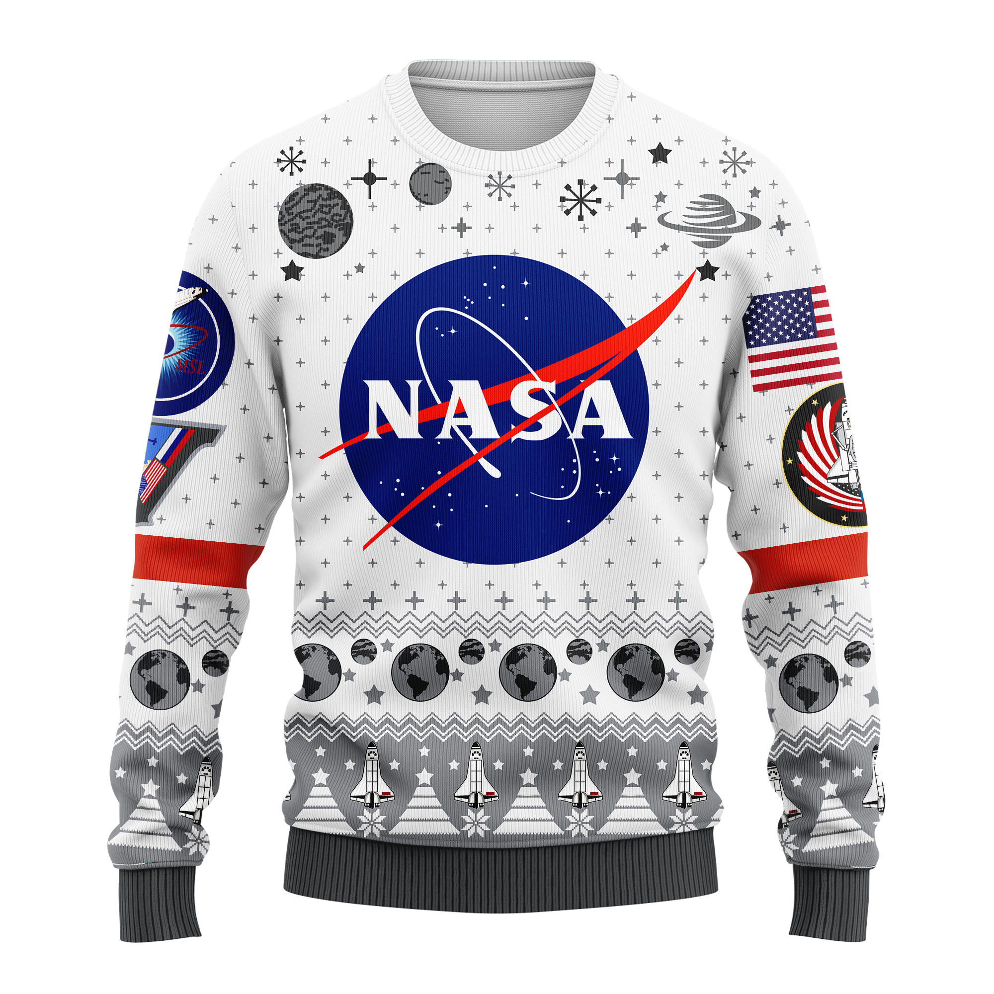 USA NASA Ugly Christmas Sweater Holiday Gift for Him or Her