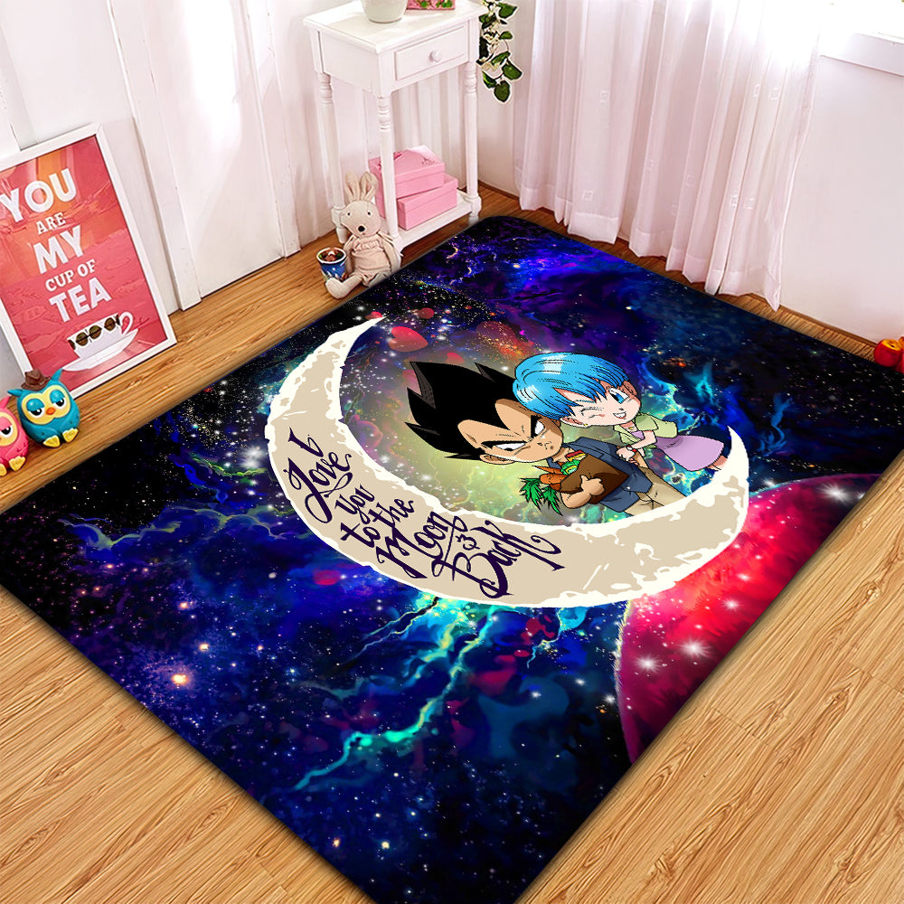 Dragon Ball Vegeta Bulma Love You To The Moon Galaxy Rectangle Rug Carpet