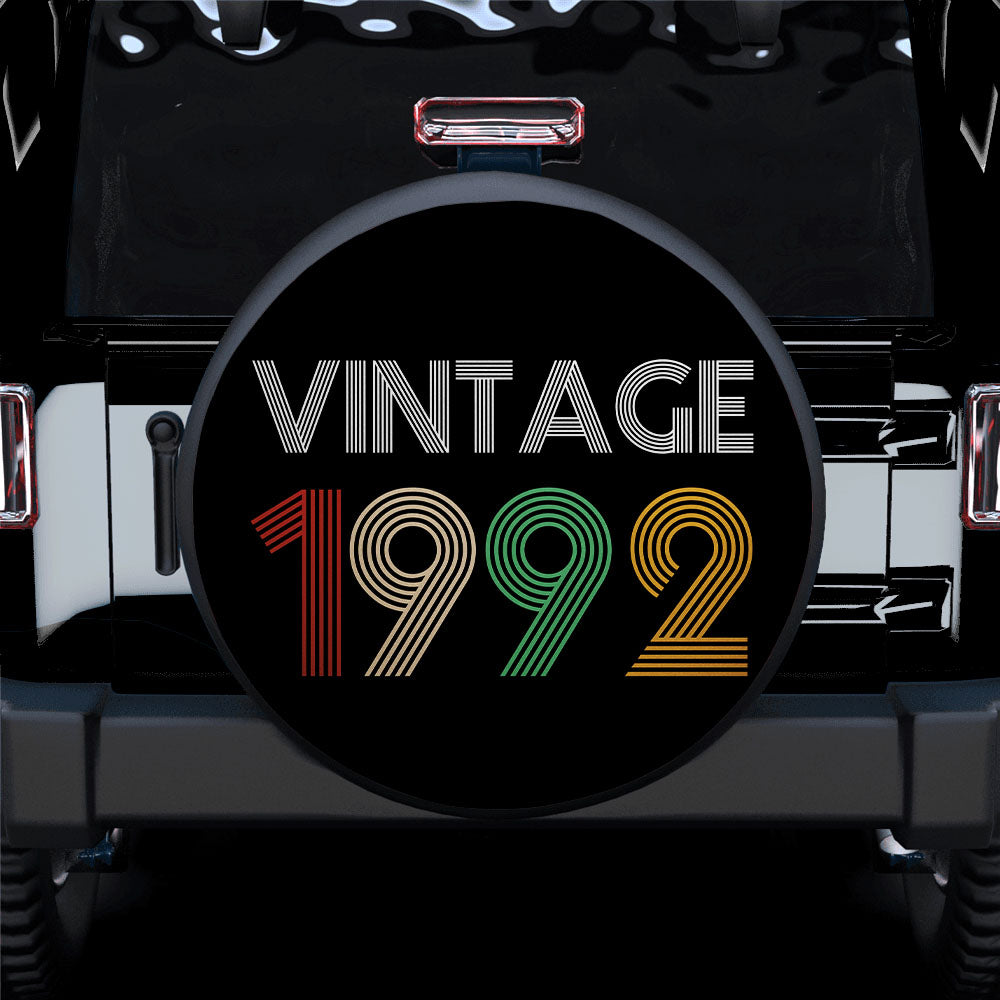 Vintage 1992 Jeep Car Spare Tire Cover Gift for Campers and Outdoors