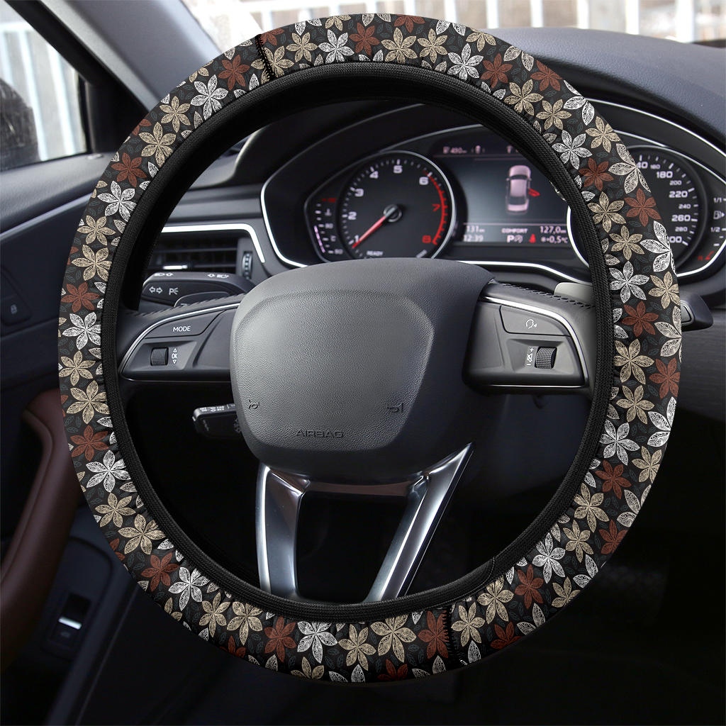 Premium Vintage Floral Car Steering Wheel Cover