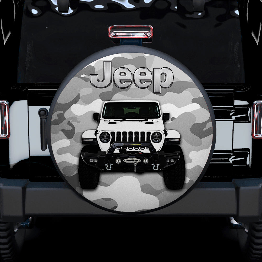 Camouflage White Jeep Spare Tire Covers for Campers Gift