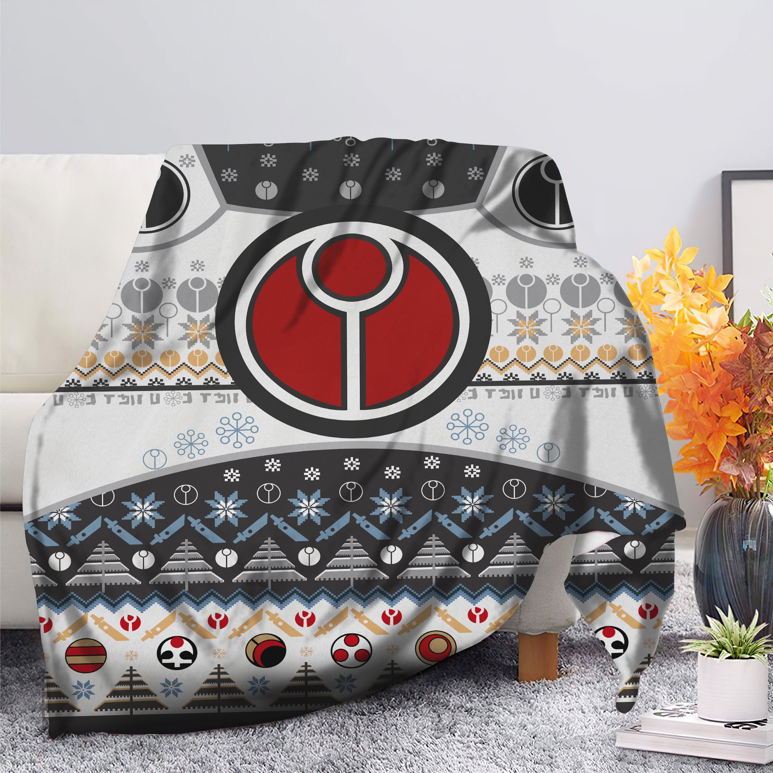 Warhammer 40K Christmas Premium Blanket in White White