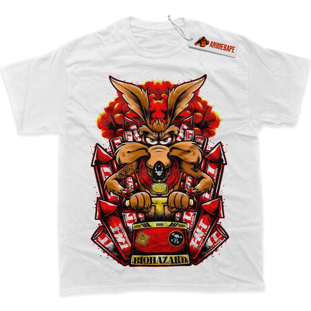 Wile E Coyote Looney Tunes Graphic Tee Cartoon Shirt for Fans
