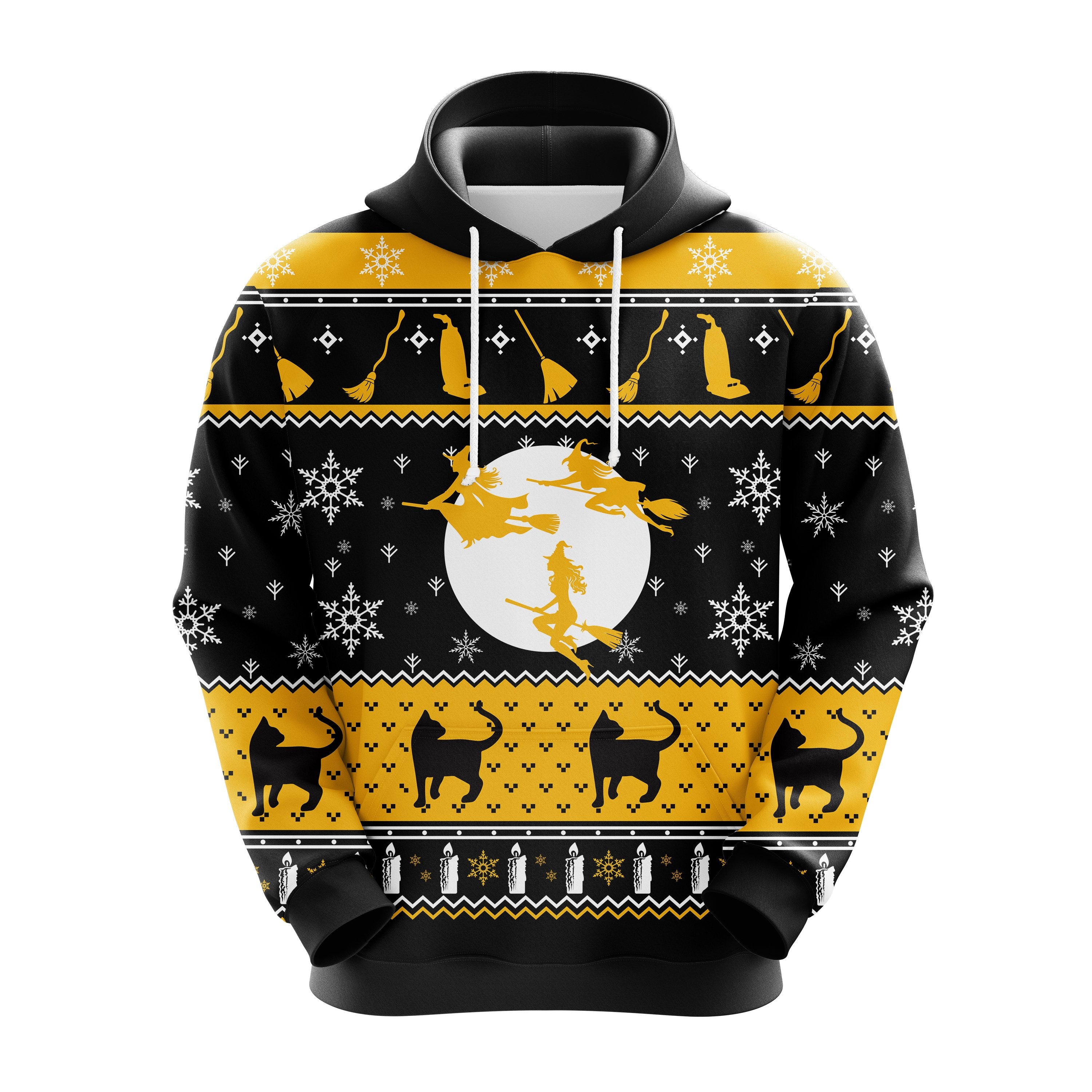Cute Witch Christmas Hoodie - Unique Noel Gift Idea for Thanksgiving